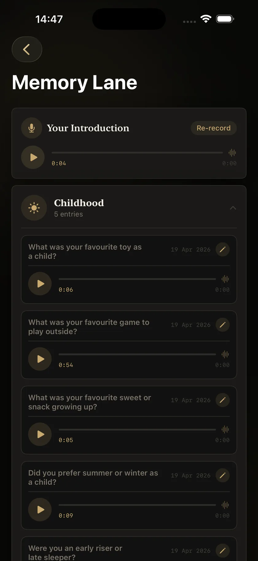 Memory Lane